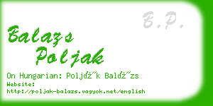 balazs poljak business card